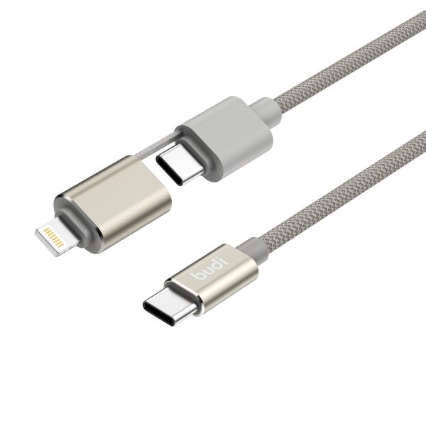budi - PD 2 in 1 Braided Nylon Charging Cable