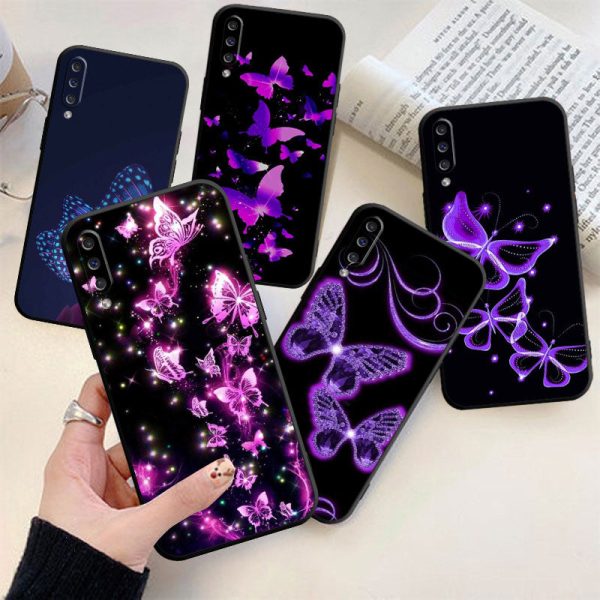 Purple Butterfly Phone Case For Samsung Galaxy
