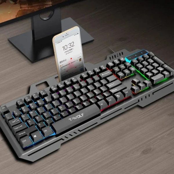 Iron Plate Colorful Glowing Keyboard