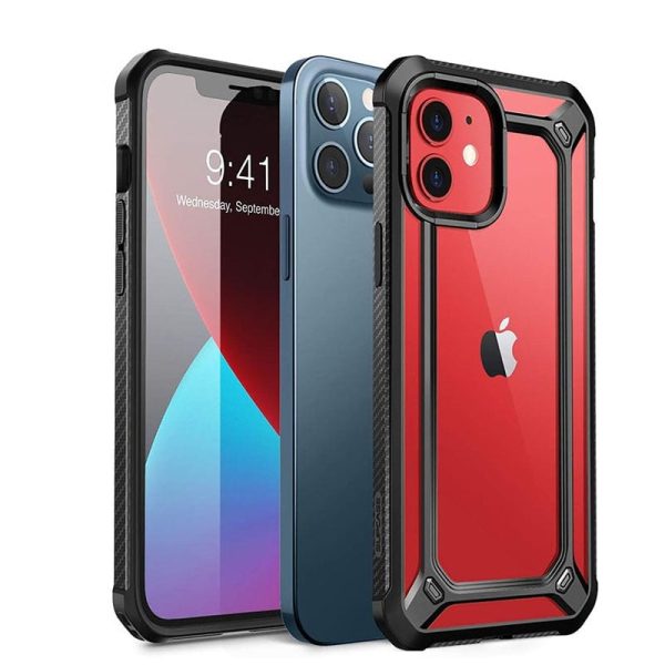 iPhone 12 Pro Case 6.1 Inch EXO Serie Premium Hybrid Protective Clear Case